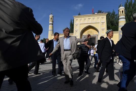 Fiesta del Eid al-Fitr del pasado junio en Kashgar