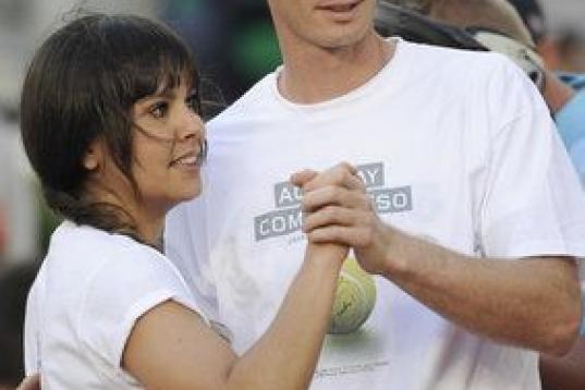 Con Andy Murray en el Open de tenis de Madrid.