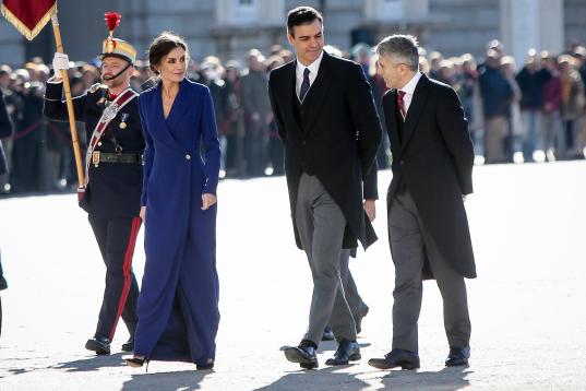 Con Letizia y Sánchez, en la Pascua Militar