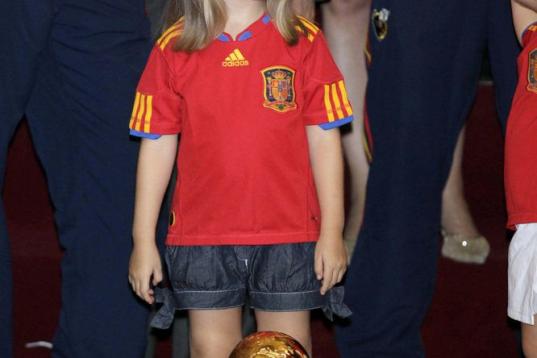 En la recepción a la Selección Española de Fútbol, ganadora del Mundial de 2010