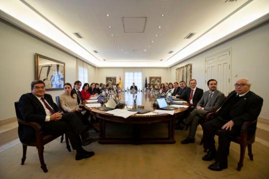 La mesa del Consejo de Ministros