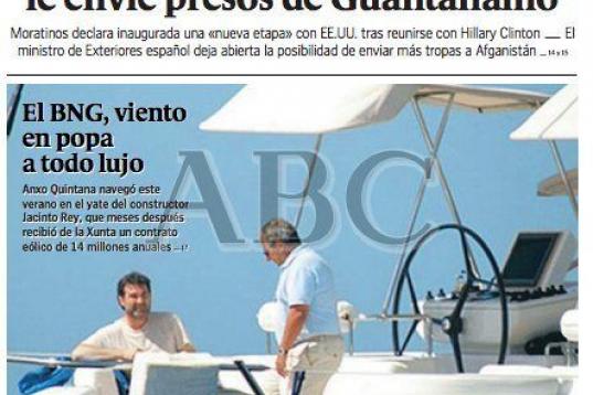 El que fuera líder del BNG fue 'cazado' en 2009 en el yate del constructor Jacinto Rey, quien recibió un contrato de la Xunta de Galicia por valor de 14 millones de euros.  
