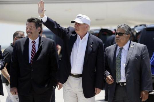 A su llegada a la frontera de Estados Unidos-México en Laredo, Texas este 23 de julio de 2015. 