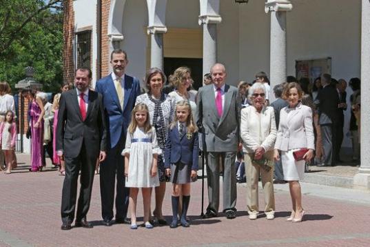 La primera vez que se veía junta a la Familia Real desde la investidura de Felipe VI