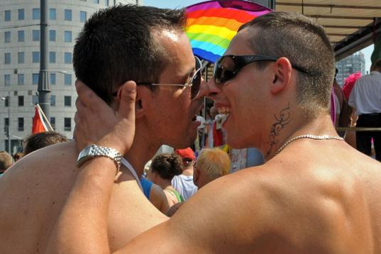 En el desfile del orgullo gay en Warsaw (Polonia), en 2010. 