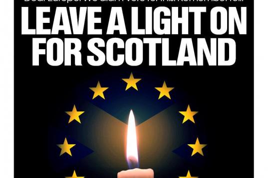 The National: "Dejen una luz para Escocia"