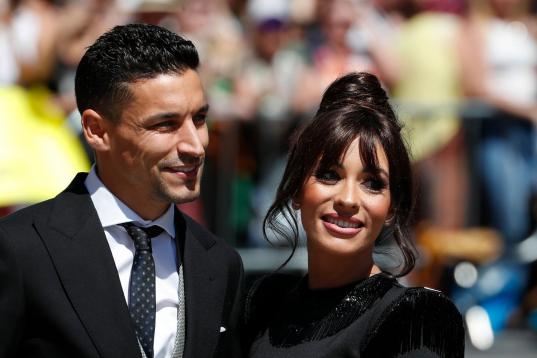 El futbolista Jesús Navas y su mujer, Alejandra Moral.