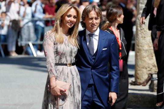 El futbolista Luka Modric y su pareja, Vanja Bosnić.