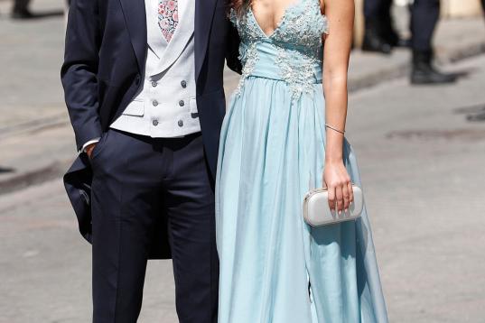 El futbolista Marco Asensio y su pareja, Sandra Garal.