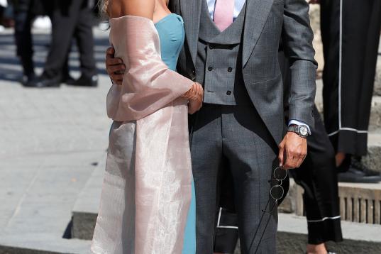 El futbolista Marcos Llorente y su pareja, Patricia Noarbe.