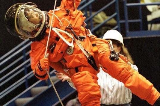 Chiaki Mukai, la primera asiática en viajar al espacio, en 1994.