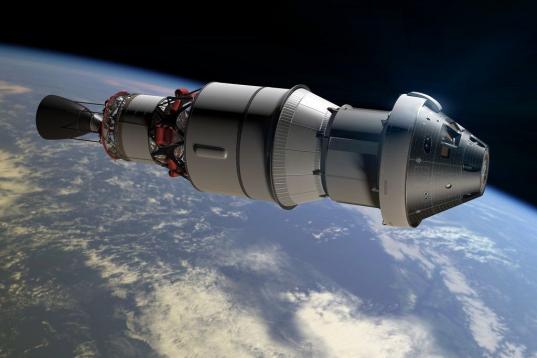Representación artística de una cápsula espacial Orion que la NASA quiere usar para una misión al espacio profundo. Los astronautas que viajen hacia y desde Marte podrían ser bombardeados con tanta radiación cósmica que equivaldría a som...