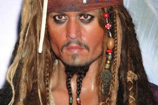 La representación de Johnny Depp como Jack Sparrow en el museo Madame Tussauds de Hollywood