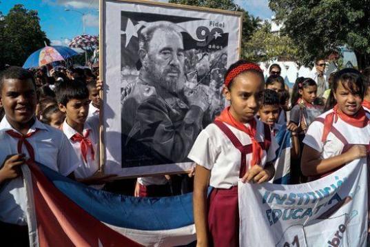 Marcha en La Habana por la muerte de Fidel Castro