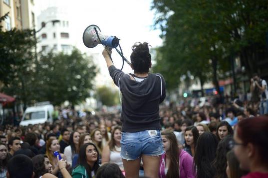 Manifestación en Bilbao, contra los recortes en educación y la LOMCE. 