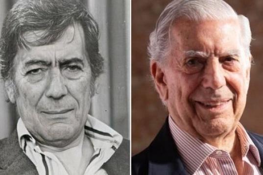 Mario Vargas Llosa en 1977 a los 41 años y en 2019 a los 83.