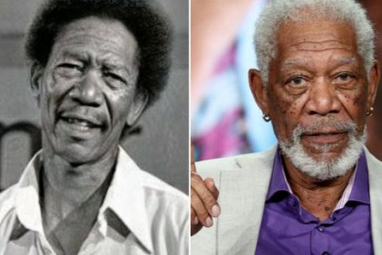 Morgan Freeman en 1971 a los 34 años y en 2019 a los 82.