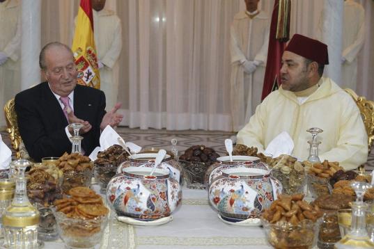 Dulces típicos marroquíes en el Palacio Real para don Juan Carlos.