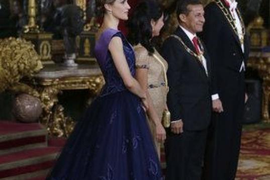 En la cena de gala en honor al presidente de Perú, Ollanta Humala, y su esposa, Nadine Heredia 