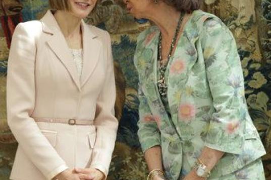 Junto a la reina Sofía en una entrega de premios