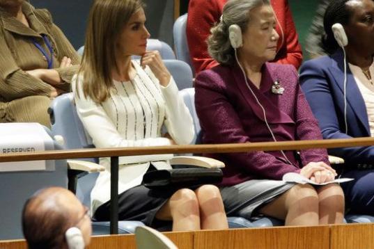 En la ONU, escuchando el discurso del rey Felipe VI