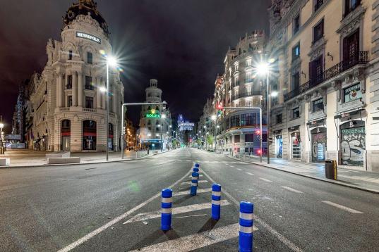 Intersección de Gran Vía con la calle Alcalá.