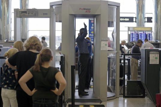 Escáner en el Logan Airport en Boston.