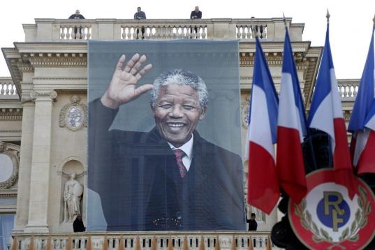 Fotografía gigante en el Ministerio de Asuntos Exteriores de Francia