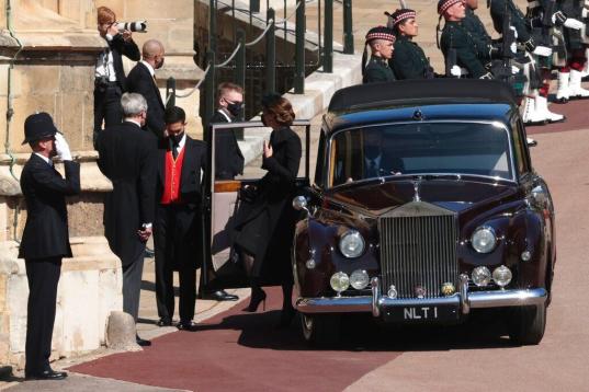 La duquesa de Cambridge, a su llegada a Windsor.