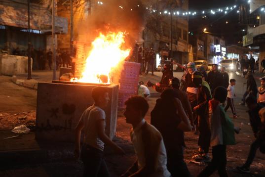 Protestas en Hebrón, Cisjordania. 