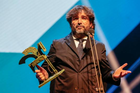 BARCELONA, SPAIN - NOVEMBER 14: Jordi Evole attends the 66th Ondas Awards 2019 Gala held at the Gran Teatre del  Liceu on November 14, 2019 in Barcelona, Spain. (Photo by Miquel Benitez/WireImage)