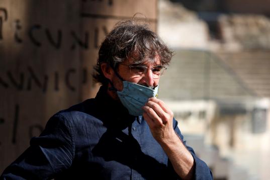 MALAGA, SPAIN - AUGUST 26: The journalist, Jordi Évole, presents out of competition in the Festival of Malaga his new documentary "Eso que tú me das" of the singer Pau Donés before his death on August 26, 2020 in Malaga, Andalucia, Spain. (Ph...