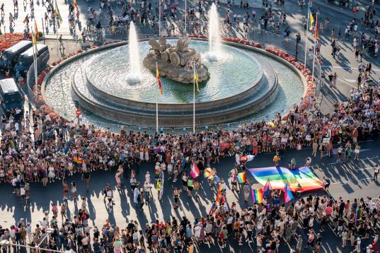 Las imágenes aéreas del Orgullo 2022 en Madrid