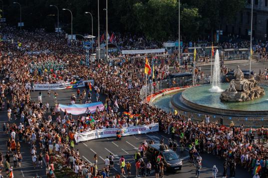 Las imágenes aéreas del Orgullo 2022 en Madrid