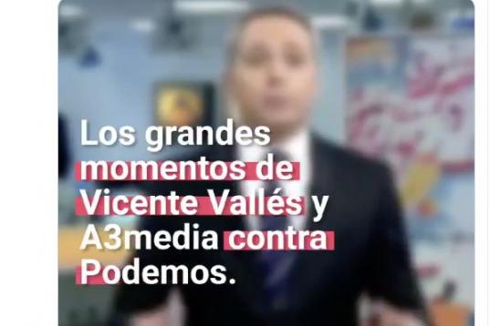 Pablo Echenique publicó este 4 de julio un vídeo en su cuenta de Twitter en el que recopilaba los "grandes momentos de Vicente Vallés y A3media (sic) contra Podemos". Un tuit por el que ha recibido duras críticas, tanto de periodistas de der...