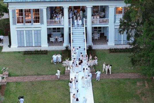 Imágenes aéreas de la boda de Jennifer López y Ben Affleck.