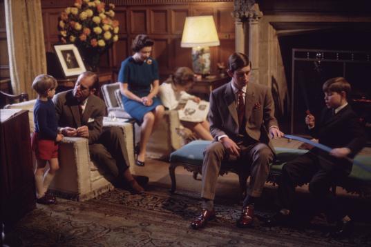 La familia real en Windsor, en 1969.
