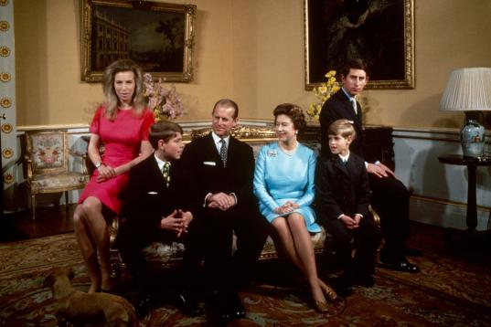 La familia real en Buckingham, 1972.