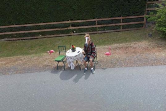 Google Maps ha compartido en su cuenta oficial ﻿un mapa en el que, si se amplia varias veces y se acaba entrando en Google Street View, se puede ver a una persona sentada en una silla con una careta de caballo y comiéndose un ...