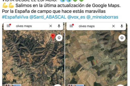 Si buscas en Google Maps la localidad de Olvés﻿, en la provincia de Zaragoza, y haces un poco de ‘zoom’ en los alrededores, rápidamente verás algo que te va a llamar la atención: en medio del campo ...