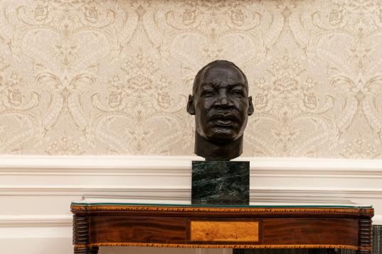 El busto de Martin Luther King.