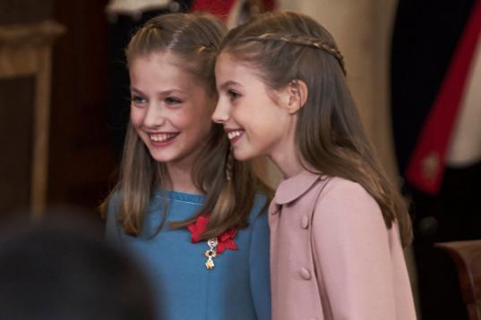 Ceremonia de entrega del Toisón de Oro a la princesa Leonor en el Palacio Real de Madrid. 30 de junio de 2018.  