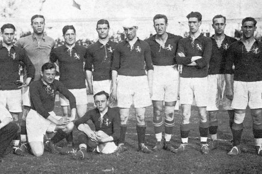 1920: primera equipación de la selección española.