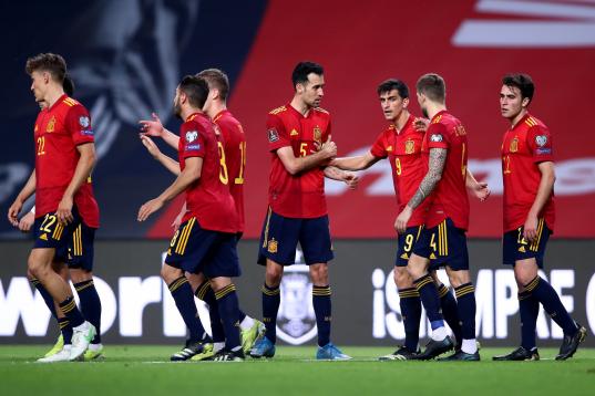 2021: España en un partido clasificatorio del Mundial de 2022.