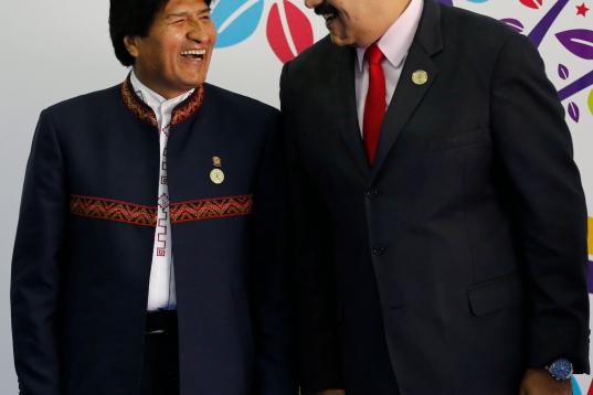 Bromeando con Evo Morales