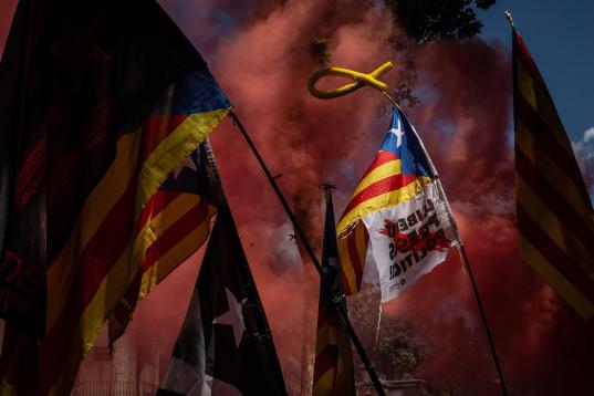 Banderas de la independencia de Cataluña.