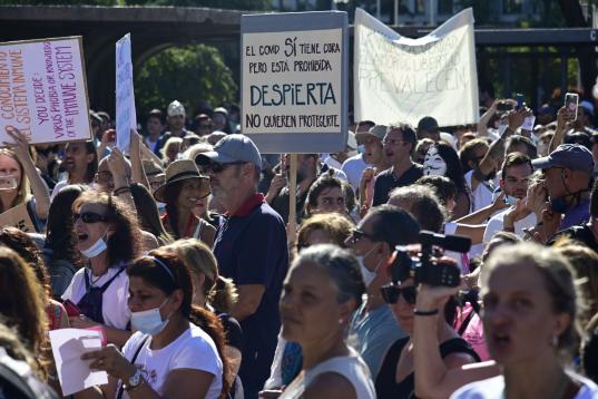 Manifestación 'antimascarillas' en Madrid