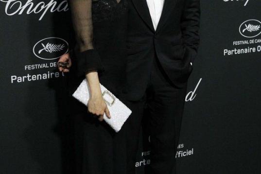La pareja durante una fiesta que celebró la firma de joyas Chopard en el 67º Festival de Cine de Cannes.