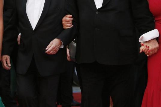 El actor Gerard Depardieu y el presidente de la FIFA, Sepp Blatter.Homesman