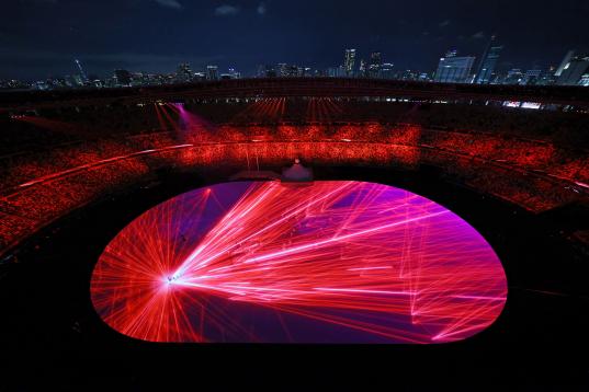 Imagen del Estadio Olímpico durante la ceremonia de apertura de los JJOO Tokyo 2020.